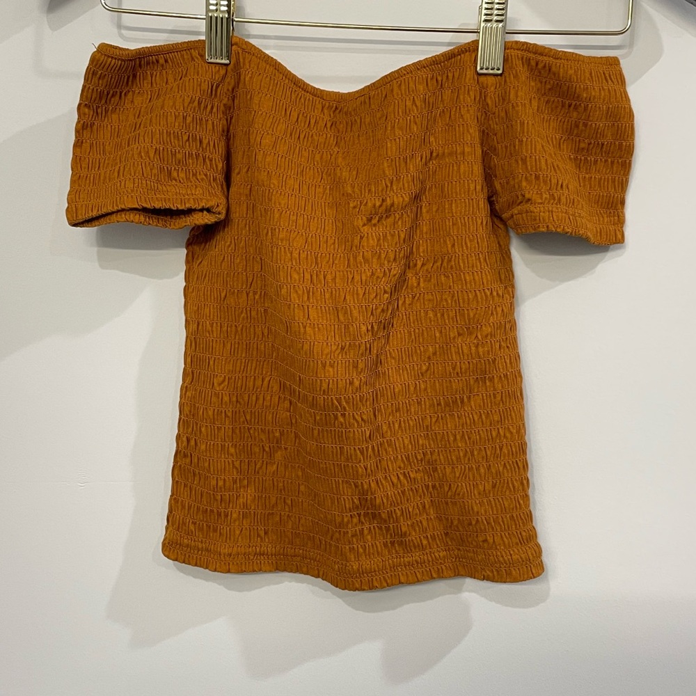 American Rag smocked off the shoulder top